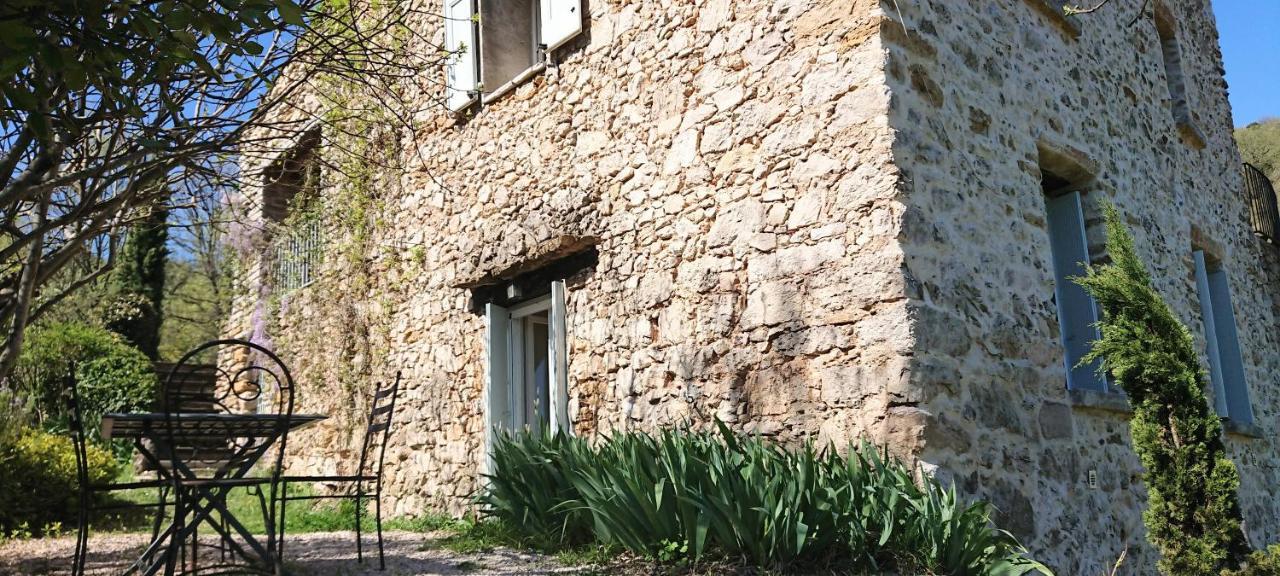 Gite En Cevennes Du Sud, Bergerie Restauree Au Rez De Jardin D'Une Bastide Avec Piscine, Vue Exceptionnelle, Authenticite Et Confort Saint-Laurent-le-Minier Exterior foto